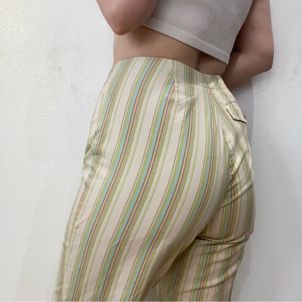 Vintage Pastel Striped Straight Leg Pants - Picture 5 of 7